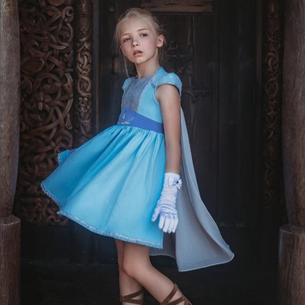 Ice Queen Dress and Cape Set Style B